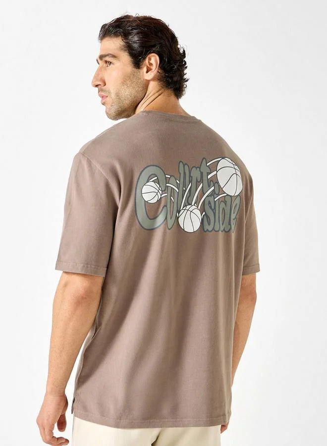 ADOT by Splash Graphic Print T-shirt with Short Sleeves