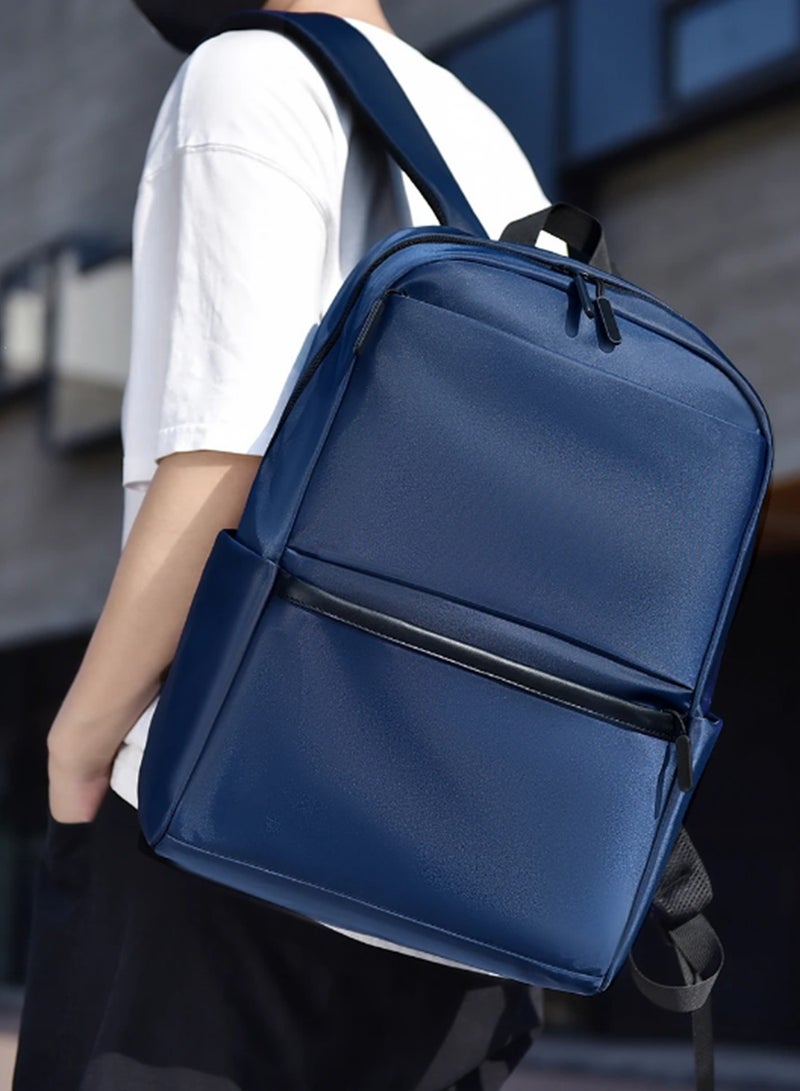 Waterproof Backpack with Modern Design, Durable Material, Large Capacity, and Multiple Pockets - Navy Blue  - Image 3