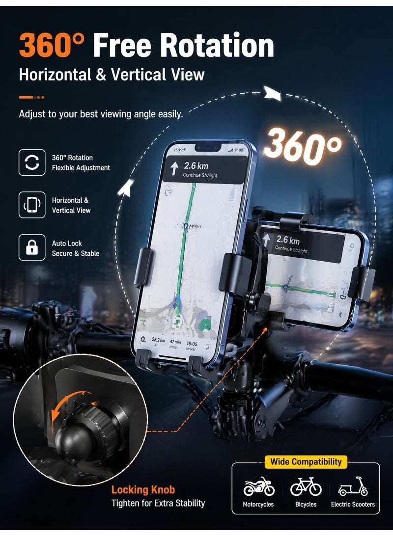 ITQAN RASEEL Phone Holder for Bike and Motorcycle Phone Mount Bicycle Cell Phone Mount Clamp for Handlebar - Image 5