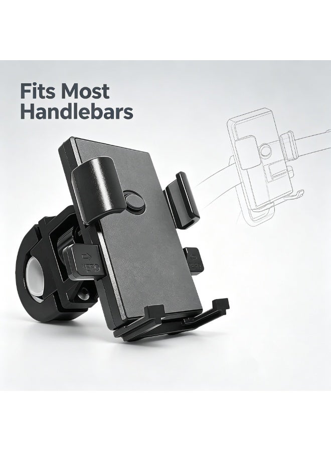ITQAN RASEEL Phone Holder for Bike and Motorcycle Phone Mount Bicycle Cell Phone Mount Clamp for Handlebar - Image 1