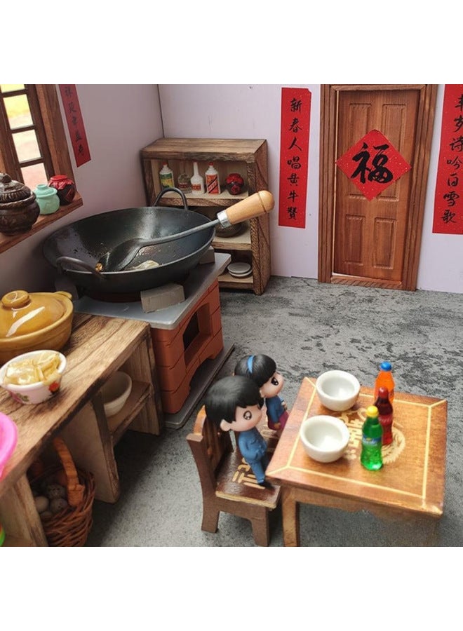 مجموعة أدوات طهي كاملة لمطبخ صغير للأطفال، إصدار حقيقي، بدلة طبخ، ألعاب منزلية - اللون: 【نموذج الموقد الكهربائي】 مطبخ صغير ريترو 【حزمة 3】 مجموعة حماية مجانية من خمس قطع - Image 3