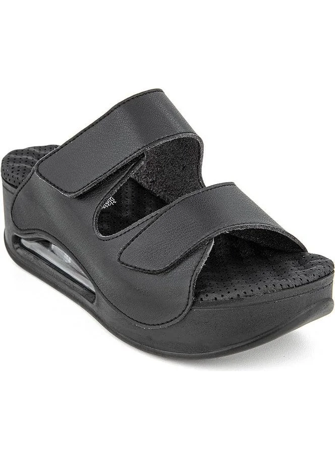 مويا Orthopedix Eos Air Max Sole Velcro Black Women's Slippers 3320210