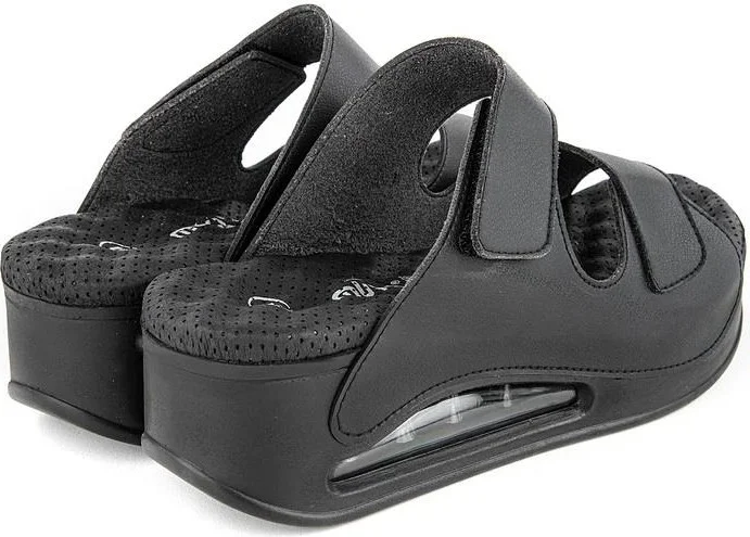 مويا Orthopedix Eos Air Max Sole Velcro Black Women's Slippers 3320210