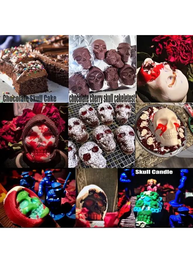Skull Silicone Mold For Chocolate Candy Soap Making Reusable DIY Baking Mold - Image 4