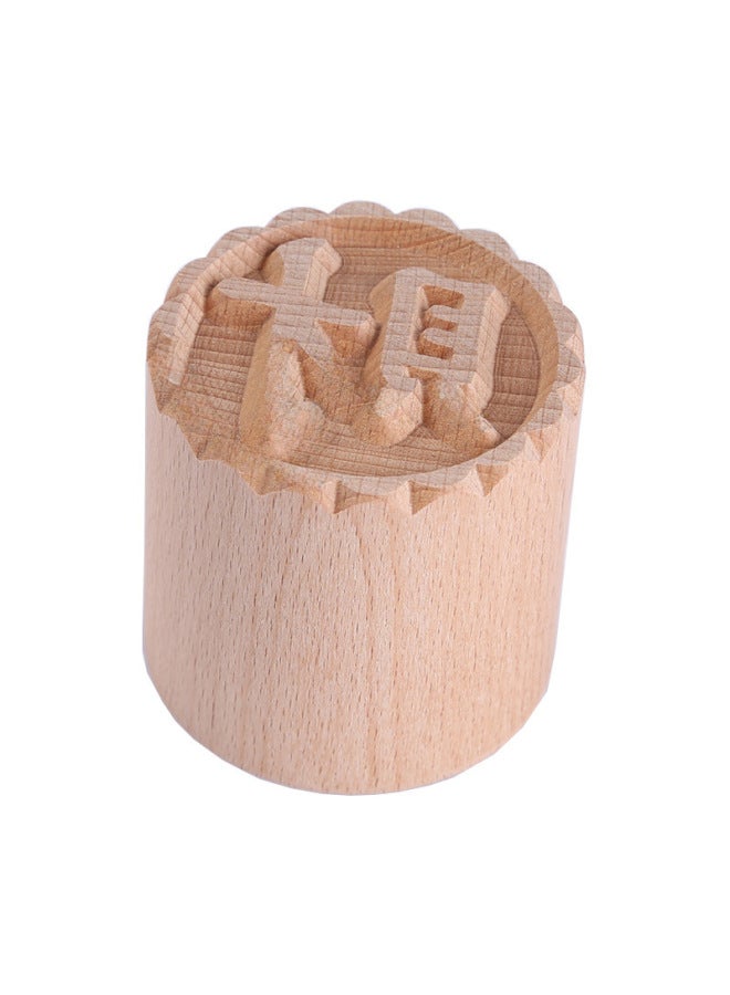 Su-style Moon Cake Bean Paste Bag Dim Sum Steamed Bread STEAMED BUN Steamed Bun White Skin Crisp Pattern Pasta Wooden Moon Cake Stamp-Specifications:5cm Lotus Seed Paste  - Image 5