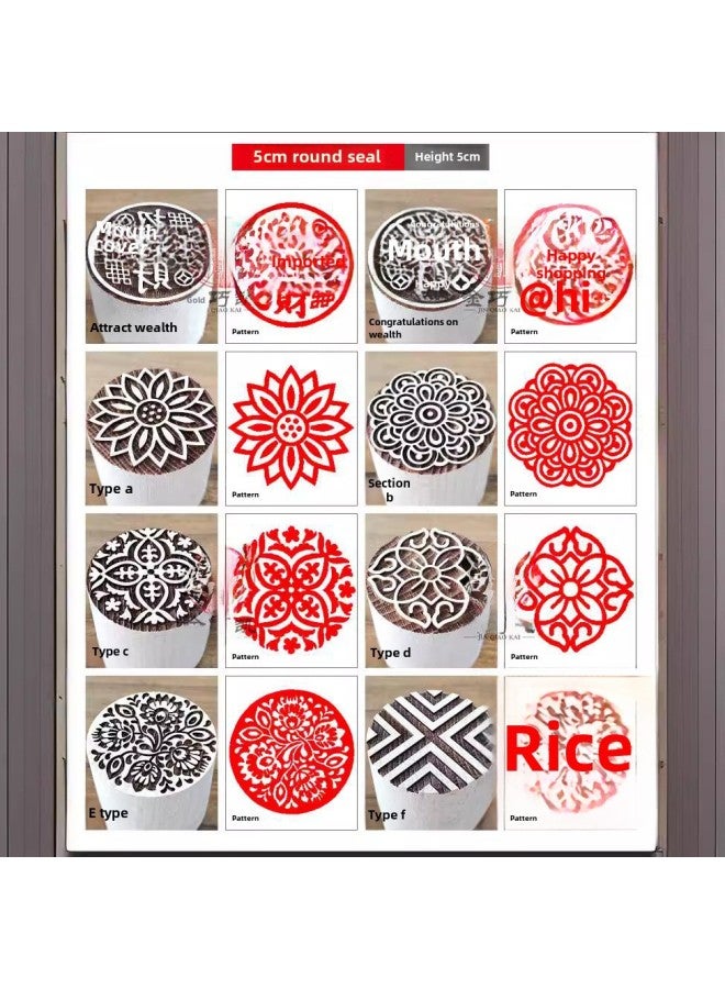 Su-style Moon Cake Bean Paste Bag Dim Sum Steamed Bread STEAMED BUN Steamed Bun White Skin Crisp Pattern Pasta Wooden Moon Cake Stamp-Specifications:5cm Lotus Seed Paste  - Image 2