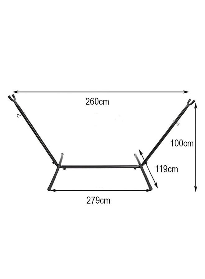 Adventure Lab Cotton Hammock with Steel Stand, 2-Person Portable Hammock for Garden, Camping, Beach & Patio, 450 lb Capacity, with Premium Carry Bag - Image 3