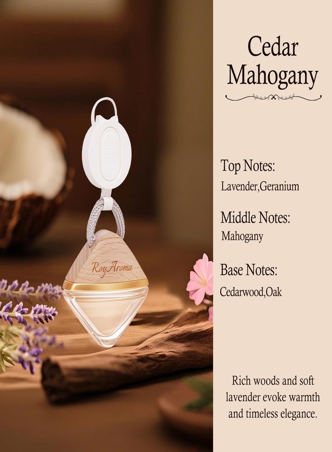 RoyAroma Premium Mahogany Car Air Freshener, Car Fresheners Long Lasting Scents, Non-Toxic Essential Oil Cars Diffuser Hanging for Men & Women | Cruelty-Free | Adjustable Rope Diffusers for Cars, Home, Office - Image 2