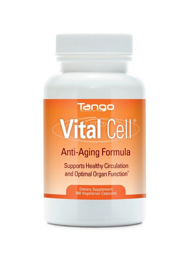 Tango Vital Cell Natural Anti-Aging Supplement for Men and Women, Supporting Circulation and Healthy Organ Function (180 Vegetarian Capsules) - Image 1