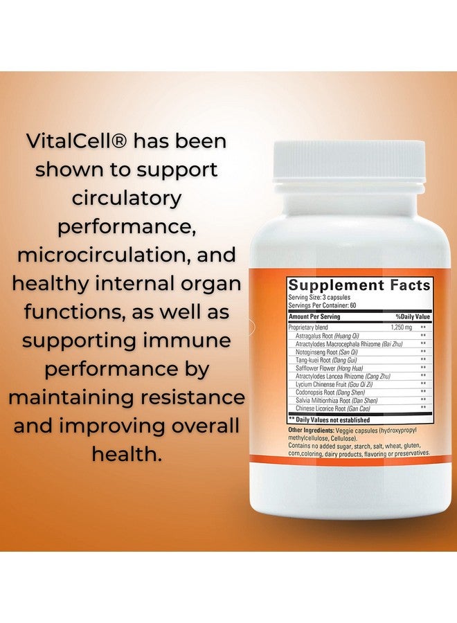 Tango Vital Cell Natural Anti-Aging Supplement for Men and Women, Supporting Circulation and Healthy Organ Function (180 Vegetarian Capsules) - Image 4