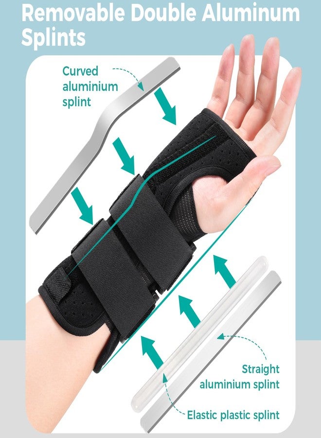 lefeke Carpal Tunnel Wrist Brace Night Support for Right Hand, Adjustable Hand Brace with Replaceable Splints and Sling, Carpal Tunnel Pain Relief Remedies for Tendonitis, Arthritis, Injuries, Women - Image 2