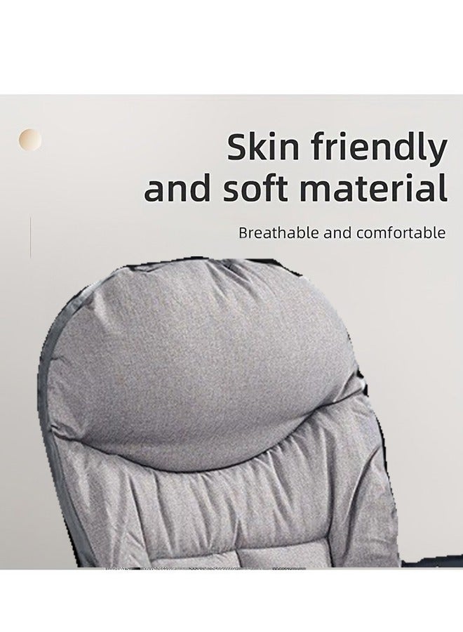 XiuWoo 1 Piece Lazy Sofa Camping Bed, Sun Beach Chair, Universal Adjustable Multi-Position Foldable Back Sofa, for Reading Gaming Meditating, Grey  - Image 4