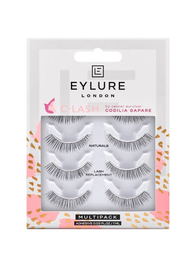 Eylure False Lashes C-Lash Natural's Multipack 4s - Image 1