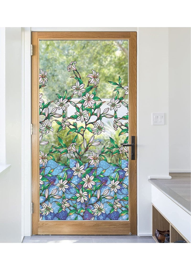 Captaintech Privacy Window Films, Stained Glass Window Film Privacy, Anti UV Rainbow Window Clings, No Glue Static Cling Glass Film Removable - Image 5