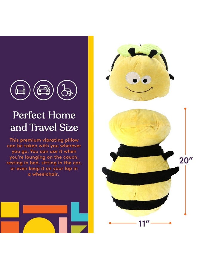 Special Supplies Special Supplies Bumble Bee Sensory Vibrating Pillow, Pressure Activated for Kids and Adults, Plush Minky Soft with Textured Therapy Stimulation Bumps. Size: 11 by 20 inches  - Image 3