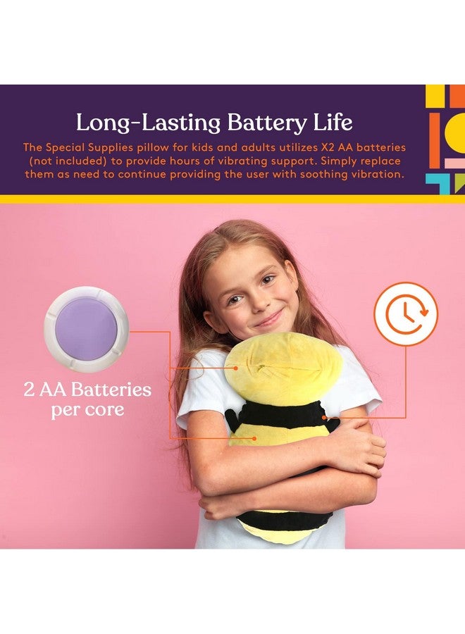 Special Supplies Special Supplies Bumble Bee Sensory Vibrating Pillow, Pressure Activated for Kids and Adults, Plush Minky Soft with Textured Therapy Stimulation Bumps. Size: 11 by 20 inches  - Image 4