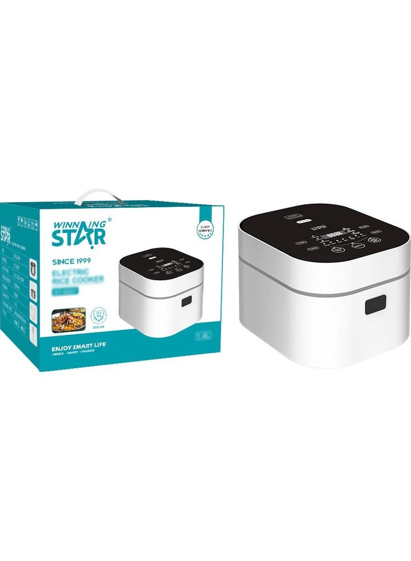 Winning Star Rice Cooker, Non-stick Ceramic Inner Pot, Low-Sugar Cooker LED Touch Panel 15 Functions Rice Maker Sauté, Slow Cooker, - Image 1