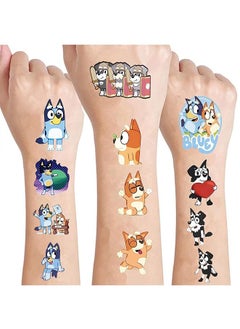Generic 8 Sheets blueys Party Supplies Temporary Tattoos, (136pcs) Birthday Party Supplies Favors Super Cute Fake Tattoos Stickers Party Decorations Boys Girls School Rewards Gifts  - Image 4