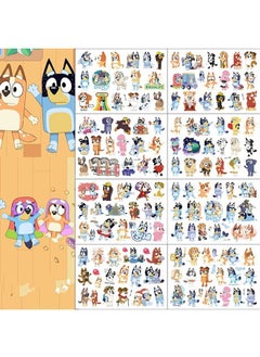 Generic 8 Sheets blueys Party Supplies Temporary Tattoos, (136pcs) Birthday Party Supplies Favors Super Cute Fake Tattoos Stickers Party Decorations Boys Girls School Rewards Gifts  - Image 3
