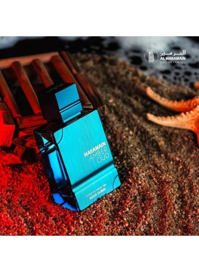 Al Haramain Haramain Amber Oud Aqua Dubai 100ml Extrait de Parfum | Luxury Fragrance with Bergamot, Amber, Musk & Vanilla | Fresh, Elegant, and Long-Lasting | Inspired by Dubai’s Aquatic Allure - Image 3