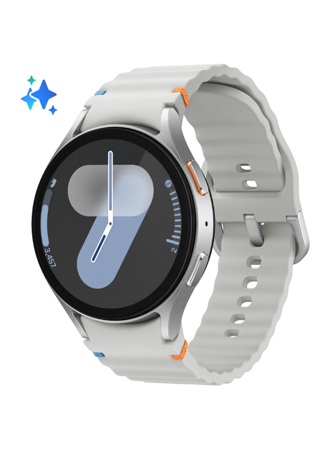 Samsung Galaxy Watch7 44mm (Middle East Version) Smartwatch, Bluetooth, AI Powered Health Insight, Sleep Coaching, Fitness Tracker - Silver