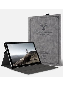 13 Inch Case for Surface Pro 9 (2022) with Stylus Holder, Ultral Thin Lightweight Business Portfolio, Elk Pattern Synthetic Leather Case Compatible with Type Cover Keyboard