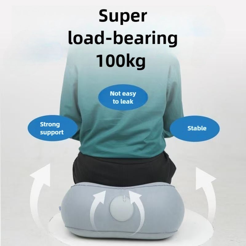Portable Inflatable Foot Stool, Flocked Travel Foot Pillow - Ideal for Airplane, Train, and Office Use - Image 5