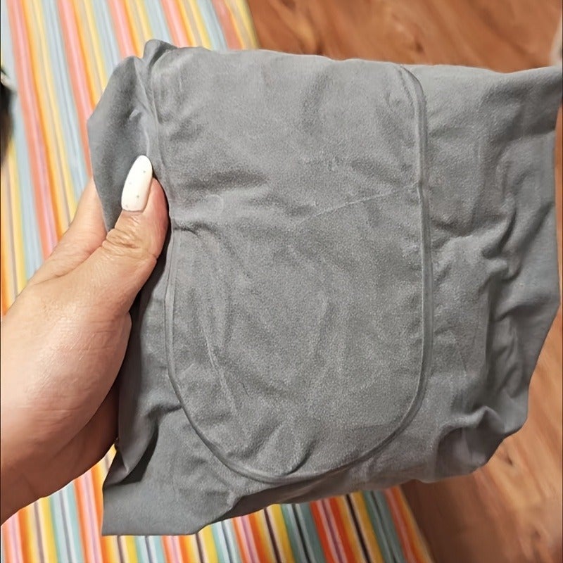 Portable Inflatable Foot Stool, Flocked Travel Foot Pillow - Ideal for Airplane, Train, and Office Use - Image 1