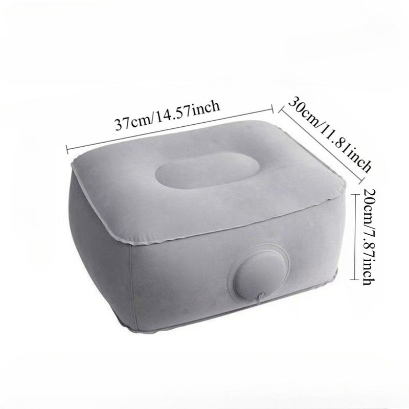 Portable Inflatable Foot Stool, Flocked Travel Foot Pillow - Ideal for Airplane, Train, and Office Use - Image 4