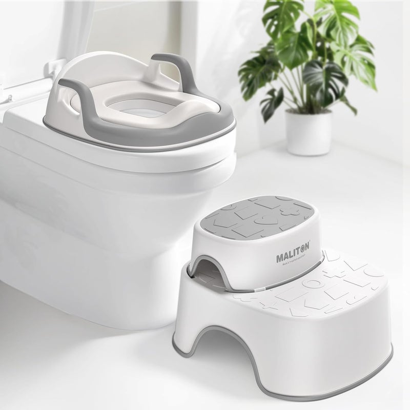 Maliton Children's Potty Training Toilet Seat with Step Stool for Kids - Image 1