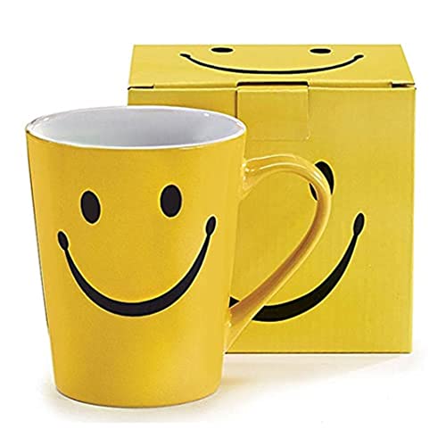 1 X Smiley Happy Face 14 oz Stoneware Coffee MugCup