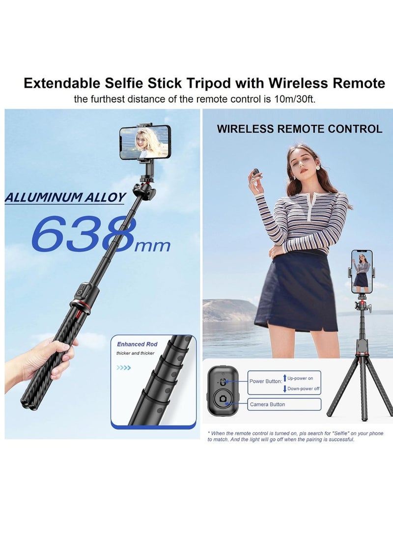 TIGER "Flexible Phone Tripod Selfie Stick – Octopus Camera Stand with Remote, 360° Rotation, Extendable & Portable for iPhone & Android Video Recording" - Image 4