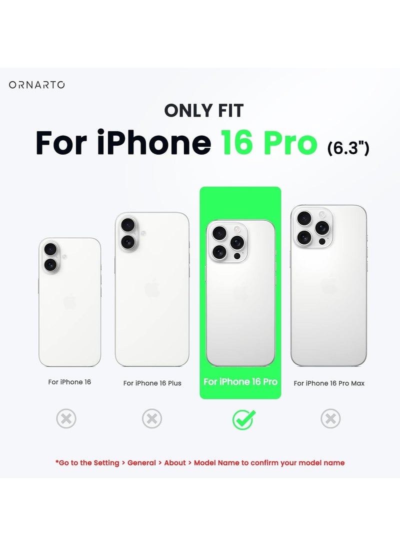 Silicone Case Compatible with iPhone 16 Pro, Slim Liquid Silicone Phone Case with 3-Layer Soft Rubber Shockproof TPU Lining, (Light Pink) - Image 2