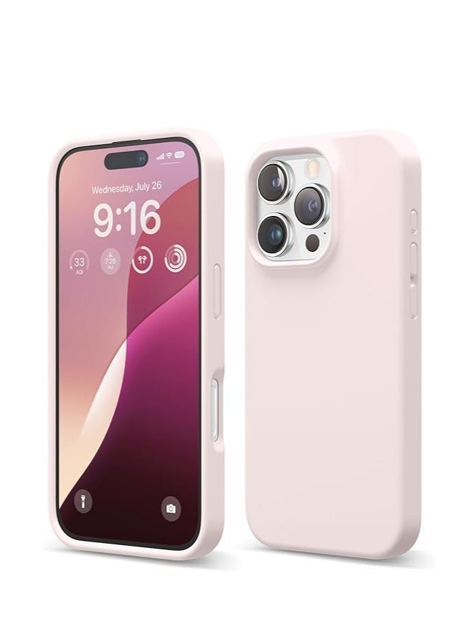 ACLIX Premium Liquid Silicone Case for iPhone 16 Pro Slim Fit, Soft Touch with Microfiber Lining & Enhanced Camera Protection - Durable & Anti-Fingerprint | Pink - Image 1