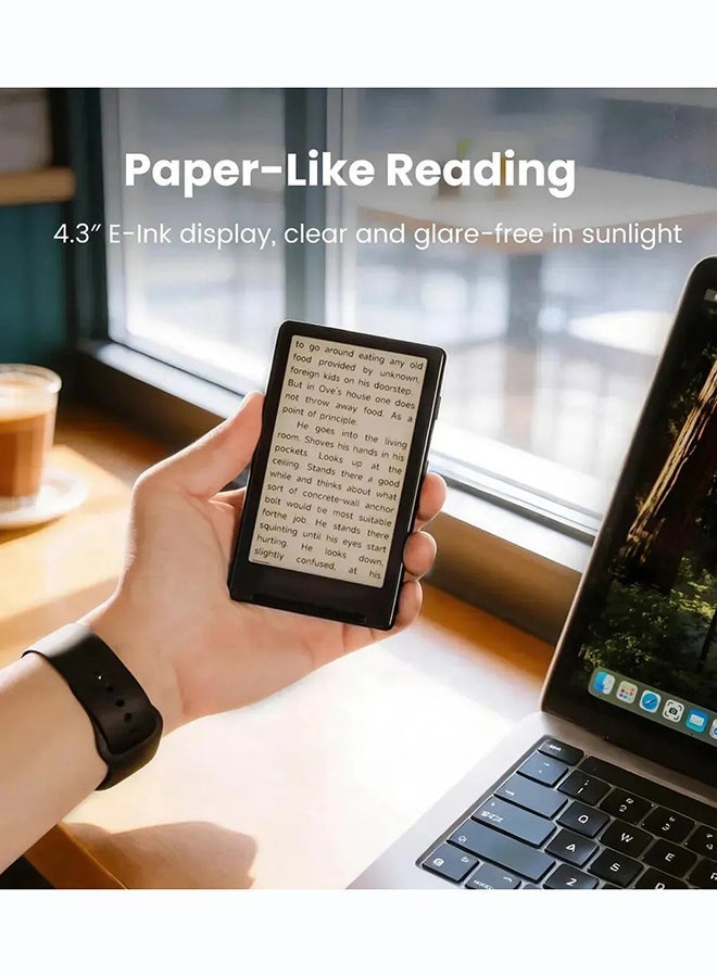 XTEINK X4 E-Book Reader with Physical Page-turn,4.3 inch Pocket E-Ink eReader,Magnetic Design,Portable Pocket Reading Stark with 16G SD Card,Card Reader,Protect Film and Case - Image 5