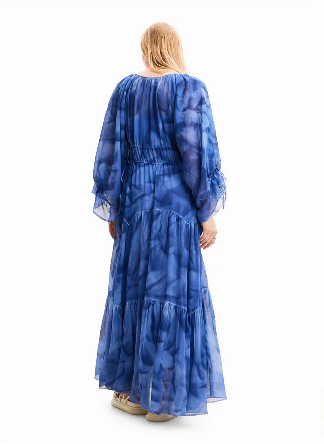 DESIGUAL Tiered Chiffon Dress
