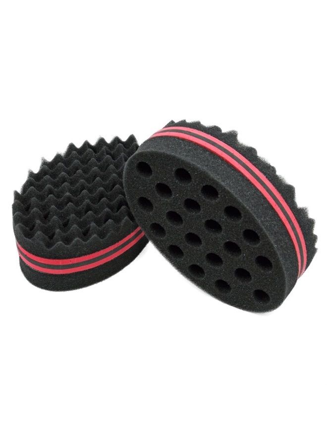 BEWAVE Big Holes Barber Hair Brush Sponge Dreads Locking Twist Afro Curl Coil Wave Hair Care Tool, 2 Pcs with 1 Pc Hair Pick - Image 4