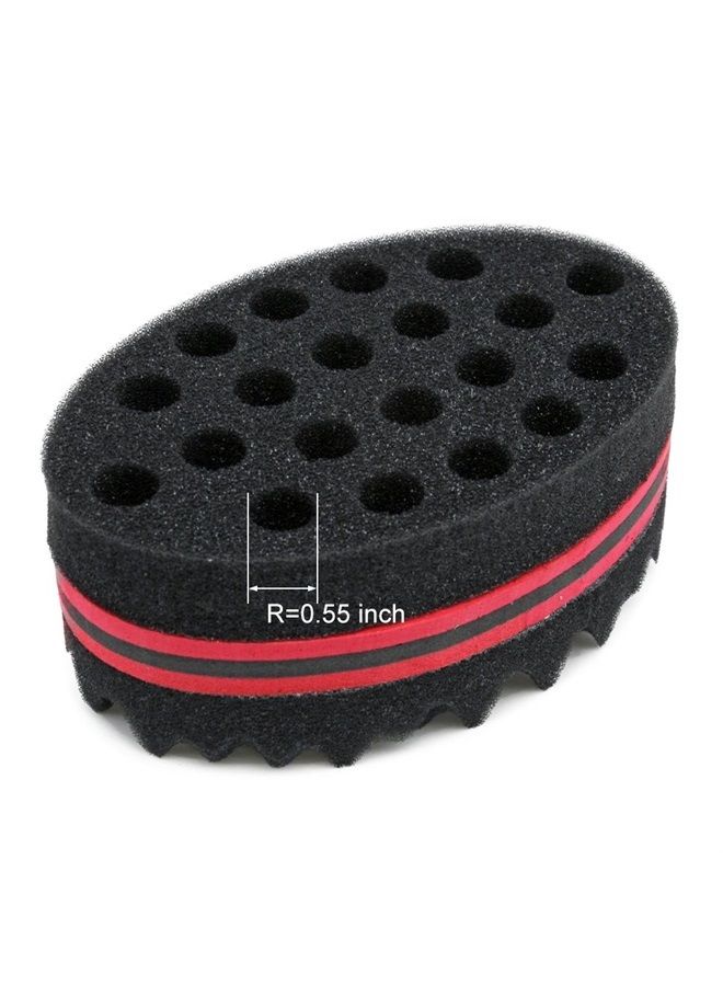 BEWAVE Big Holes Barber Hair Brush Sponge Dreads Locking Twist Afro Curl Coil Wave Hair Care Tool, 2 Pcs with 1 Pc Hair Pick - Image 1