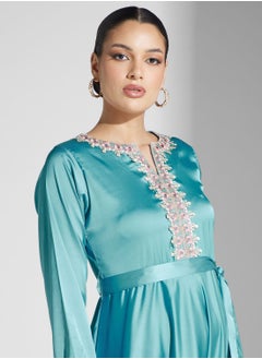 hayas closet Lace Detail Belted Dress  - Image 3
