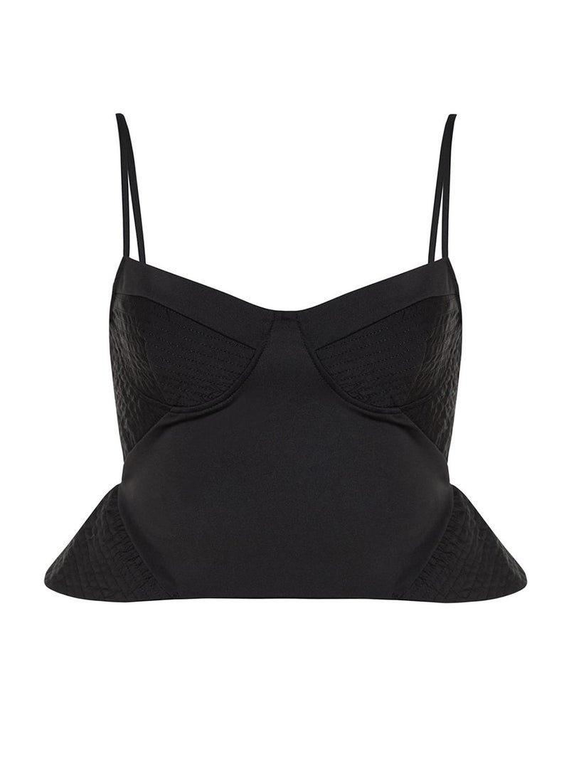 trendyol Black Crop Lined Knitted Bustier TPRSS23BS00050 - Image 5