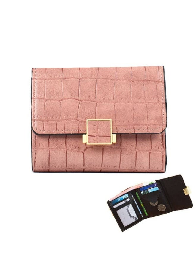 زوبا محفظة نسائية فاخرة بنقشة جلد التمساح – تصميم ميني أنيق وصغير الحجم بفتحات متعددة للكروت وجيب للنقود الورقية والعملات المعدنية – خامة جلد متينة لامعة وسهلة الحمل داخل أي شنطة – تنظيم مثالي وراحة يومية في محفظة واحدة مدمجة وعصرية - لون صيموني - Image 1