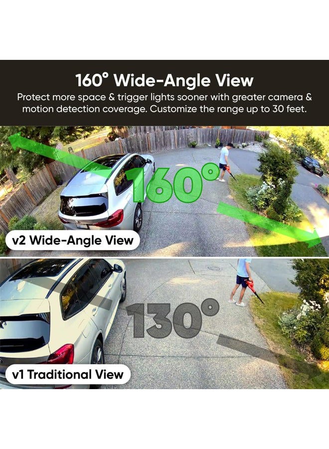 WYZE Floodlight Camera v2, 2800-Lumen LEDs, 2K HD Outdoor Security Camera, 160° Wide View, Motion Activated Light, 105dB Siren, Cloud & Local Storage, Color Night Vision, for Home Surveillance, Wired - Image 4