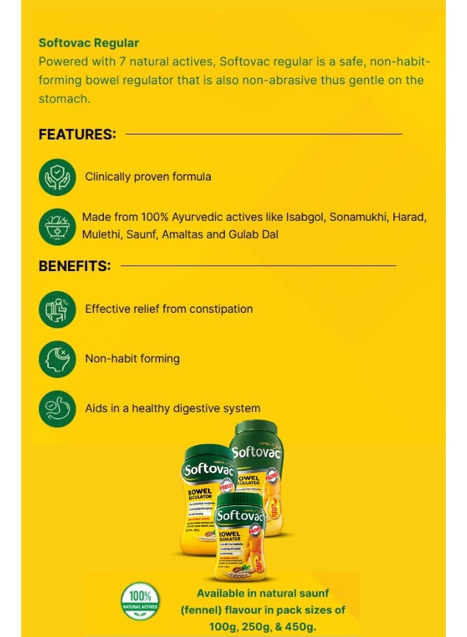 Softovac Softovac – 100g | Ayurvedic Constipation Relief Powder | Natural Laxative with Isabgol & 7 Herbs  - Image 4