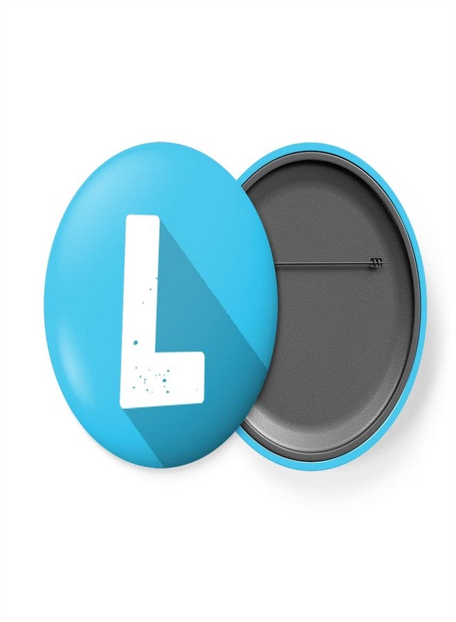 التر إيغو شارة زر حرفية من الأبجدية من alterEgo مع دبوس أمان في الخلف (قطر 58 مم) (كبير) - Image 1