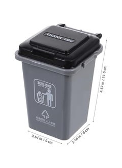 ماركة غير محددة Kis Kids Sports Toys Mini Garbage Trash Bin Pen Holder Unique Tiny Size Recycle Can Set Desktop Pencil Cup Red Green Blue Gray- 1 Pack Toodler Toys  - Image 2