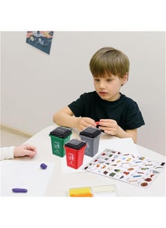 ماركة غير محددة Kis Kids Sports Toys Mini Garbage Trash Bin Pen Holder Unique Tiny Size Recycle Can Set Desktop Pencil Cup Red Green Blue Gray- 1 Pack Toodler Toys  - Image 4