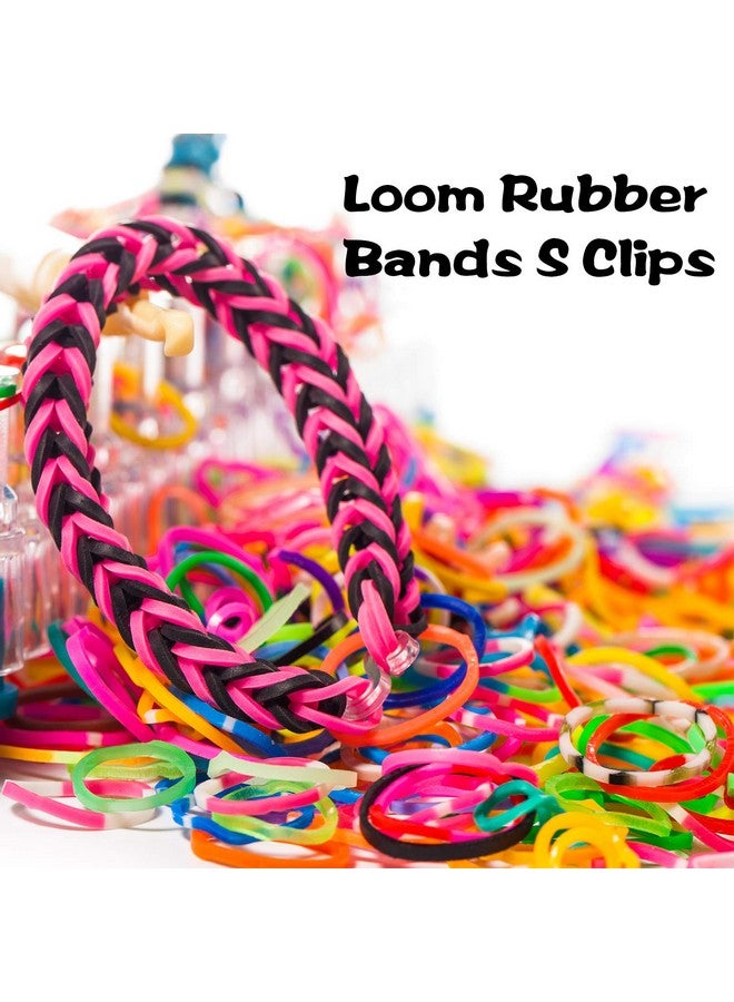 FEPITO 2000 Pcs Loom Rubber Bands S Clips Plastic Band Clips Connectors Refills Kit Clip For Loom Bracelets Diy Making, Clear - Image 4