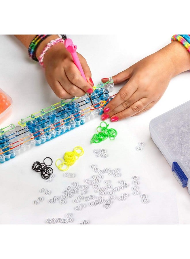 FEPITO 2000 Pcs Loom Rubber Bands S Clips Plastic Band Clips Connectors Refills Kit Clip For Loom Bracelets Diy Making, Clear - Image 3