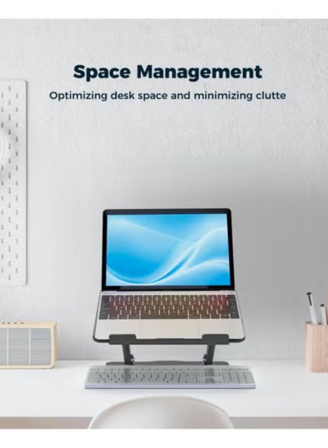 Adjustable Laptop Stand with 360° Rotating Base – Ergonomic & Portable Riser for Laptops up to 15.6" – Lightweight Aluminum Design for Daily Use - Image 2