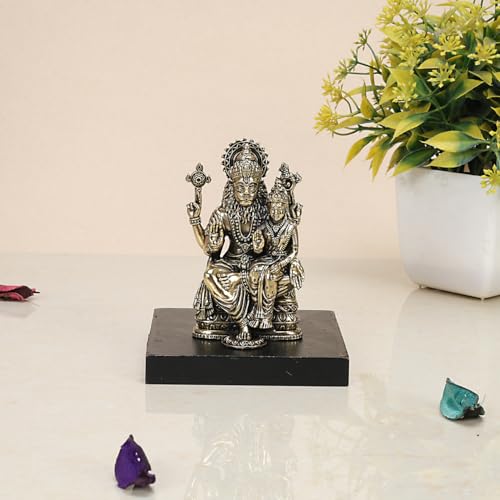 Kartique Brass Narasimha and Lakshmi Statue, 4-Inch Tall, Idol with Traditional Gold Finish for Home Decor - Image 1